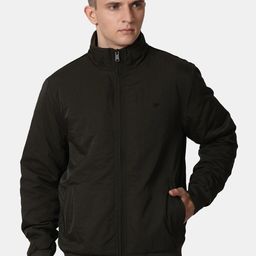 t-base Men Green Windcheater Bomber Jacket-picture-0