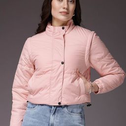 Freehand by The Indian Garage Co Women Floral Crop Bomber Jacket-picture-47