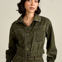 Style Island Spread Collar Tailored Jacket-image-94