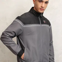 HIGHLANDER Men Colourblocked Bomber Jacket-11