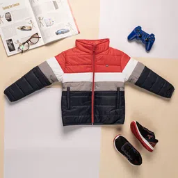 Purple United Kids Boys Colourblocked Bomber Jacket-image-90