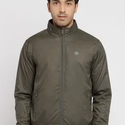 Status Quo Men Olive Green Bomber Jacket-picture-14