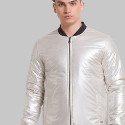 Park Avenue Men White Bomber Jacket-image-27