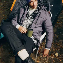 DeFacto Men Grey Longline Bomber Jacket-picture-40