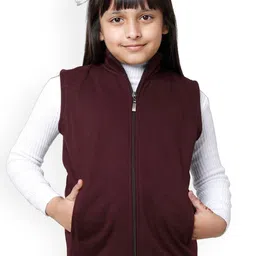 BAESD Girls Fleece Lightweight Open Front Jacket-image-37