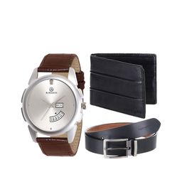 MARKQUES Men Black & Brown Solid Leather Accessory Gift Set-image-98