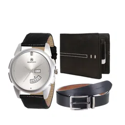 MARKQUES Men Black & Blue Solid Accessory Gift Set-image-78
