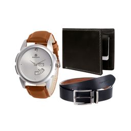 MARKQUES Men Black & Brown Solid Accessory Gift Set STV-770904-SPT-01-EXE-01-Multi-image-100