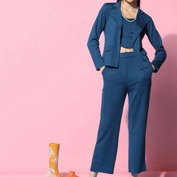 WESTHOOD Sleeveless Crop Top With Jacket & Trousers Co-Ords-picture-27