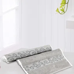 LUSH & BEYOND 2 Pcs Grey 500 GSM Pure Cotton Hand Towels-image-82
