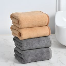 Cotton Bolls Textiles Brown & Grey 4 Pieces 300 GSM Super Soft Hand Towel-image-46