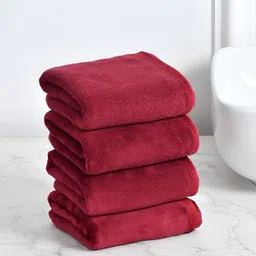 Cotton Bolls Textiles Maroon 4 Pieces 300 GSM Super Soft Hand Towel-image-68