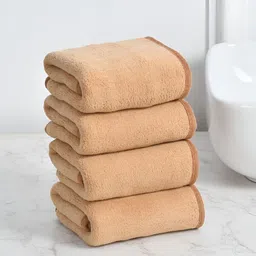Cotton Bolls Textiles Brown 4 Pieces 300 GSM Super Soft Hand Towel-image-65