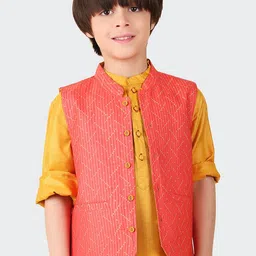 Fabindia Boys Printed Nehru Jackets-10