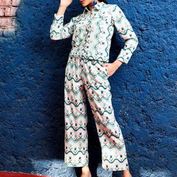Jaipur Kurti Printed Pure Cotton Shirt With Trousers-image-27
