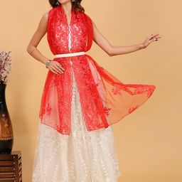 Dupatta Bazaar Embroidered Net Dupatta-12
