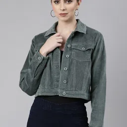 SHOWOFF Spread Collar Corduroy Windcheater Tailored Jacket-picture-31