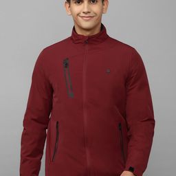 Allen Solly Men Maroon Solid Tailored Jacket-image-18