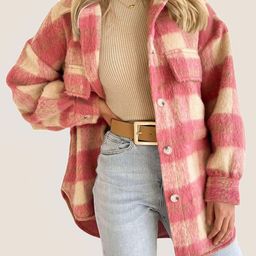 StyleCast Women Pink Checked Longline Cardigan-image-22