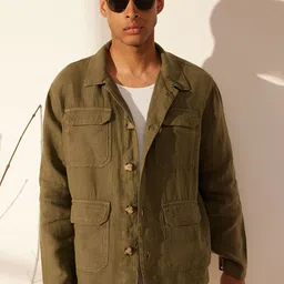 Trendyol Men Colourblocked Longline Tailored Jacket-34
