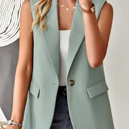 StyleCast Green Lapel Collar Tailored Jacket-picture-44