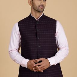 MODI JACKET Checked Woollen Nehru Jacket-29