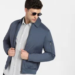 SELECTED Men slhroyce short jkt b noos Blue Solid Tailored Jacket-14
