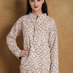 Exotic India Women Geometric Tailored Jacket-16