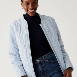Marks & Spencer Mock Collar Quilted  Jacket-picture-11
