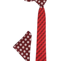 Alvaro Castagnino Men Maroon & Red Printed Accessory Gift Set-image-16