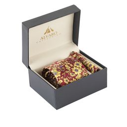 Alvaro Castagnino Men Yellow & Maroon Printed Accessory Gift Set-image-61