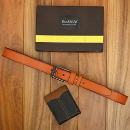 BuckleUp Men Belt & Wallet Accessory Gift Set-image-40