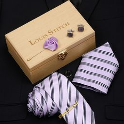 LOUIS STITCH Men Italian Silk Necktie Accessory Gift Set-picture-30