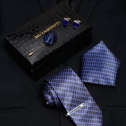 MUTAQINOTI Men Contrast Necktie Accessory Gift Set-image-83