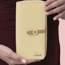 Lavie Women Beige Zip Around Wallet-image-24