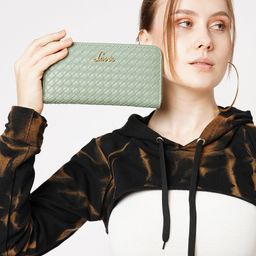 Lavie BOT PRO Women Mint Green Large Zip Around Wallet-36