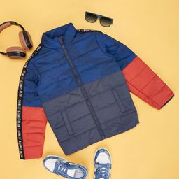 YU by Pantaloons Boys Colourblocked Mock Collar Puffer Jacket-24