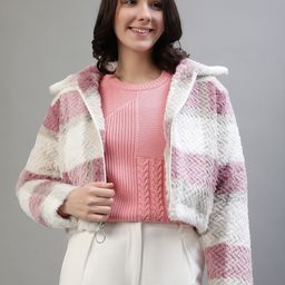 Iconic Self Design Crop Woven Tailored Jacket-picture-17