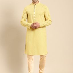 Amodh by Kisah Men Yellow Kurta with Churidar-picture-53