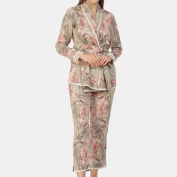 bellamia Women Pink Printed Co-Ords-image-10