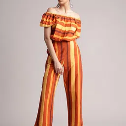 ZACCAI Striped Off-Shoulder Top With Trouser Co-Ords-picture-18