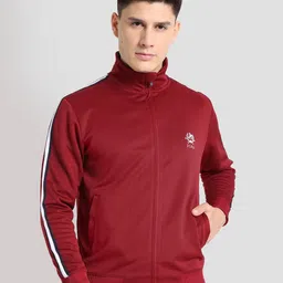 U S Polo Assn Men Solid Training or Gym Bomber High Neck Track Jacket-image-73