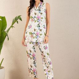 First Resort by Ramola Bachchan Printed Top With Trousers Co-Ords-image-38