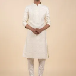 Tasva Ethnic Motifs Woven Design Regular Kurta With Churidar-picture-13