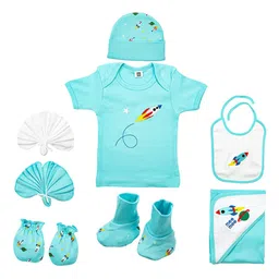 MeeMee Infants 8 Pieces Pure Cotton Baby Apparel Gift Set-image-66