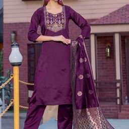 Twika Women Regular Kurta with Trousers & With Dupatta-image-49