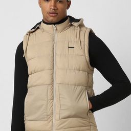 Peter England Casuals Men Hooded Solid Casual Gilet Jacket-picture-44
