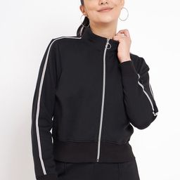 BRINNS Stand Collar Fleece Bomber Jacket-44