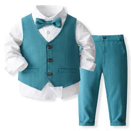 StyleCast x Revolte Boys Pure Cotton Shirt With Trousers & Waistcoat-picture-44