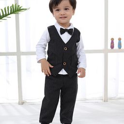 StyleCast x Revolte Boys White &  Black Striped Top with Trousers-picture-39